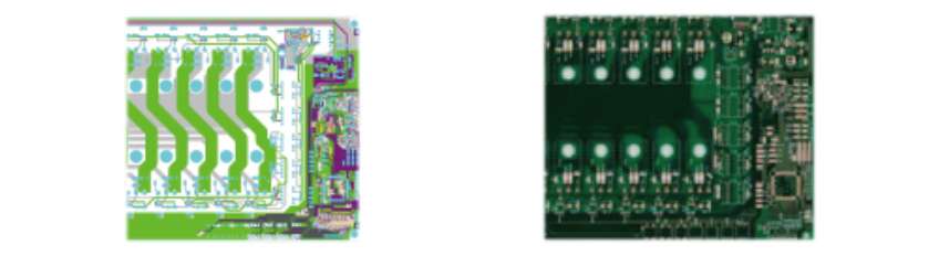 Place control logic and power devices on the same surface layer.