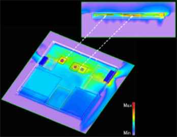 Temperature distribution of laptop PC